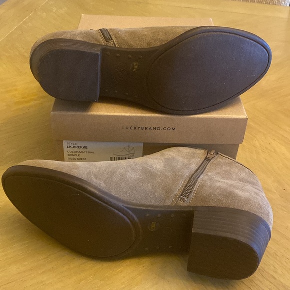 Lucky Brand Brekke Bootie in Brindle Oiled Suede. New in box - Picture 3 of 6